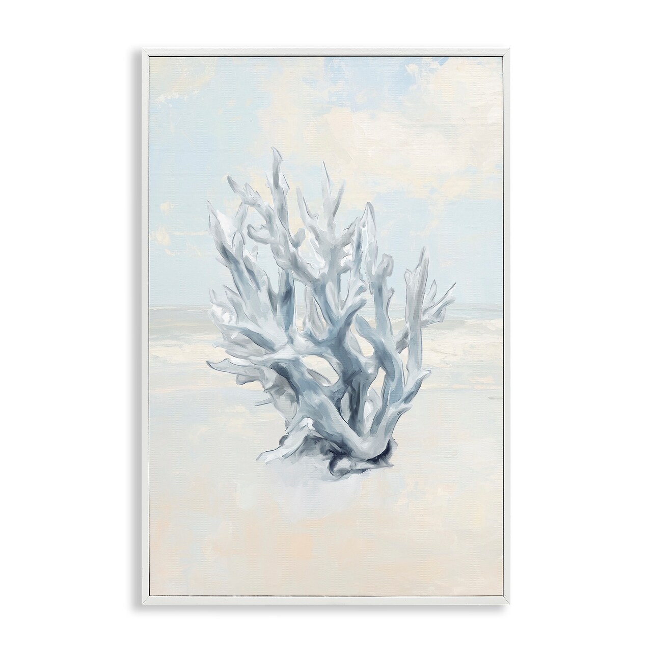 Stupell Industries Soft Minimal Coral Branch Framed Giclee Design by Ramona Murdock